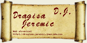 Dragiša Jeremić vizit kartica